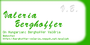 valeria berghoffer business card